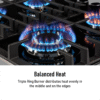 Alpha 4B - Blue Stone Gas Hob Alpha 4B - Blue Stone Gas Hob